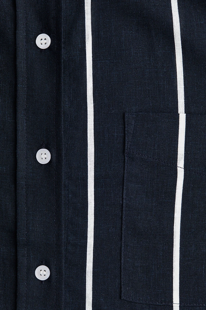 Oversized Linen-Blend Shirt