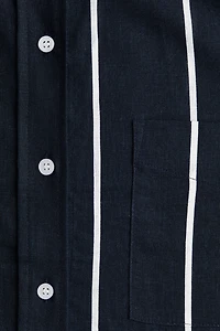 Oversized Linen-Blend Shirt