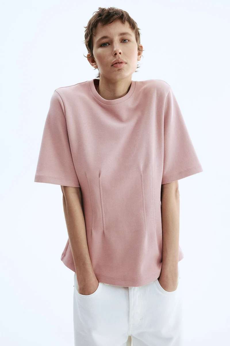 Tapered-Waist Interlock T-Shirt