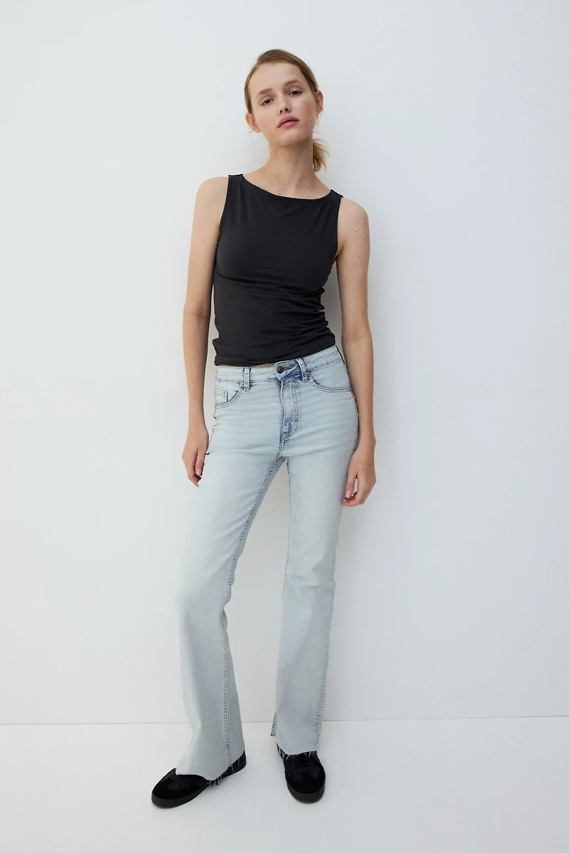 Jean évasé Taille haute