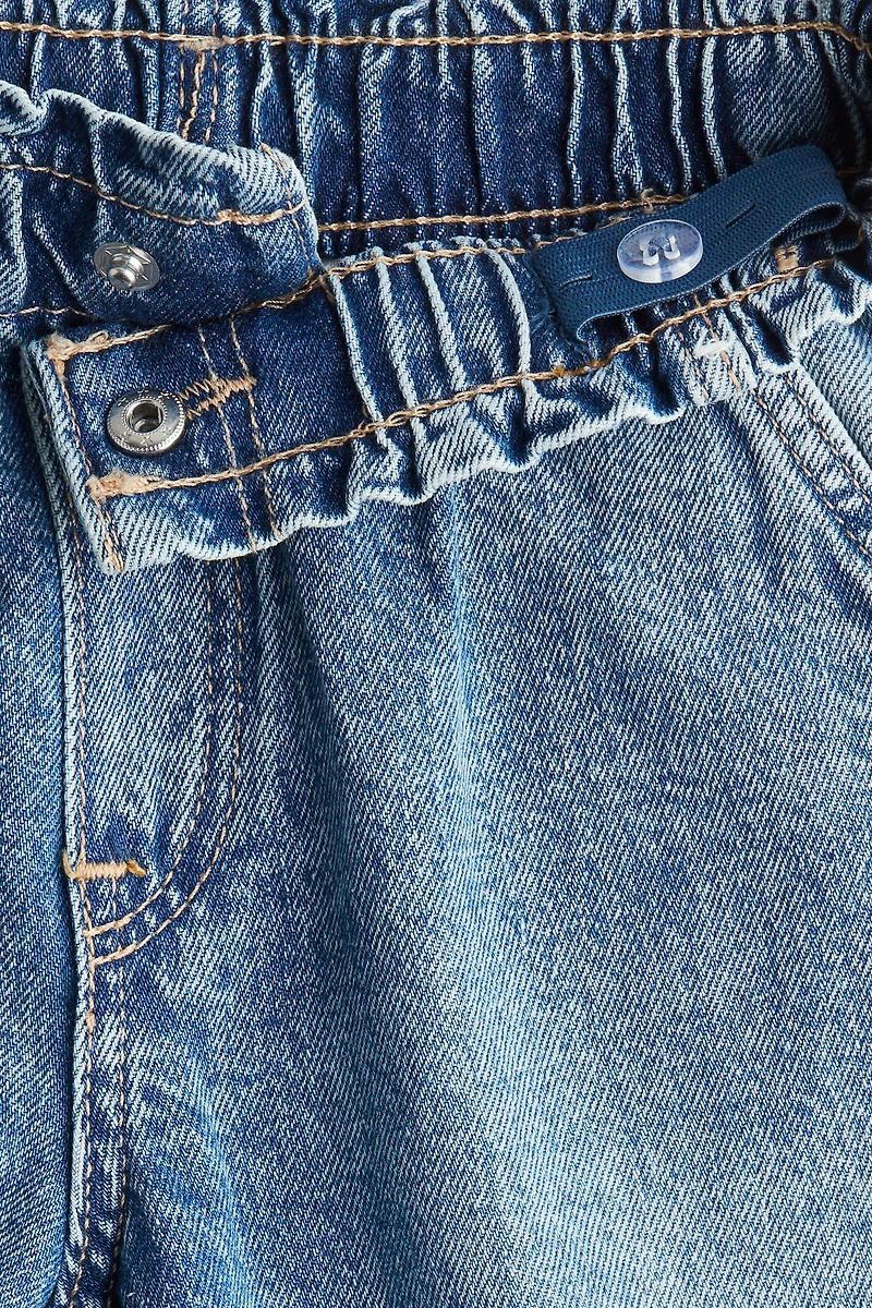 Motif-Detail Wide Leg Jeans