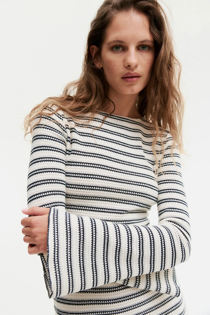 Textured-Knit Maxi Dress