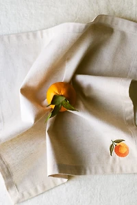 4-Pack Embroidered-Detail Linen-blend Napkins