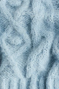 Loose-Fit Cable-Knit Sweater