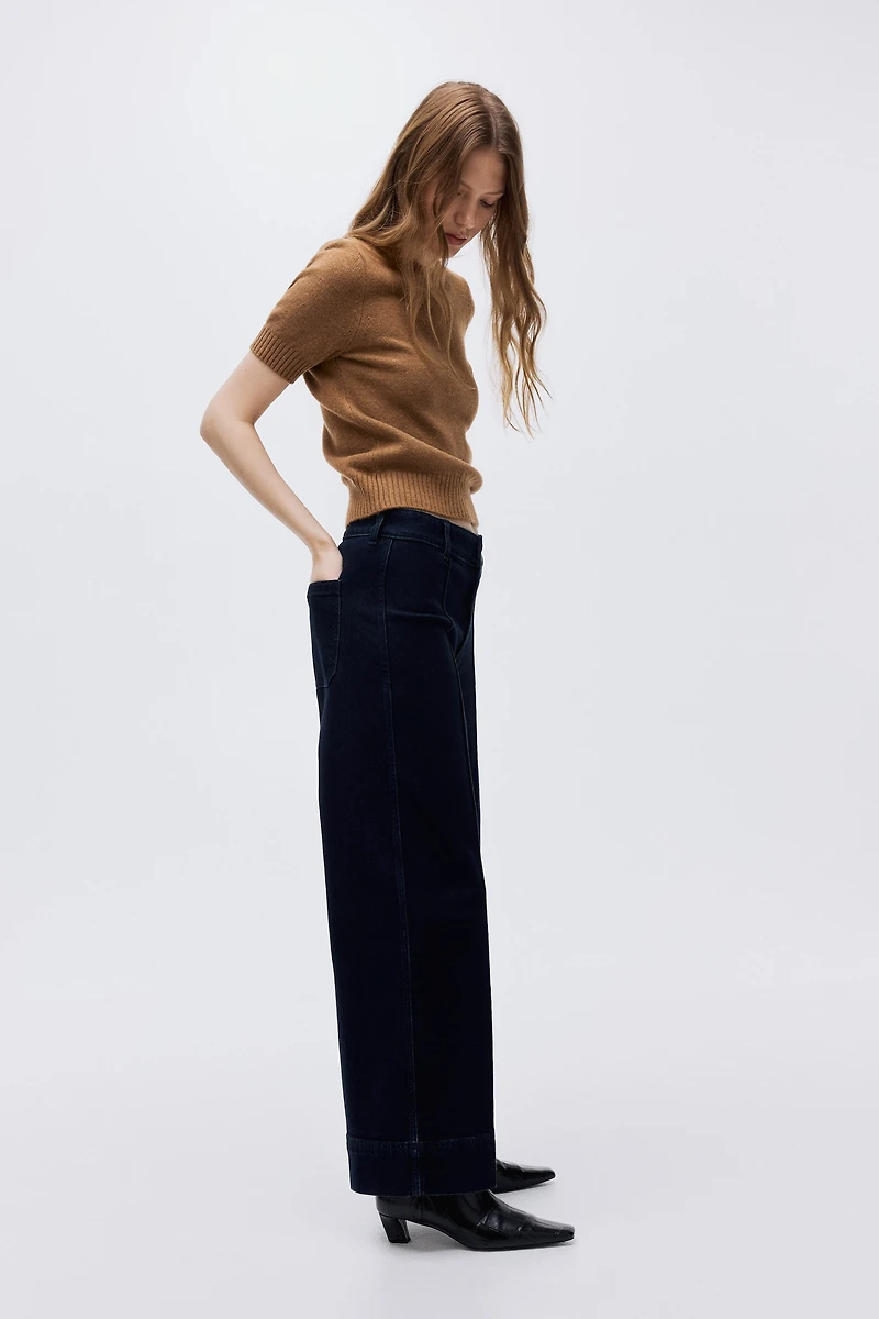 Wide High Ankle Jeans