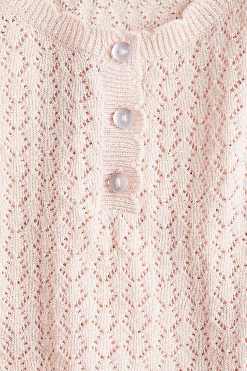 Pointelle-Knit Top