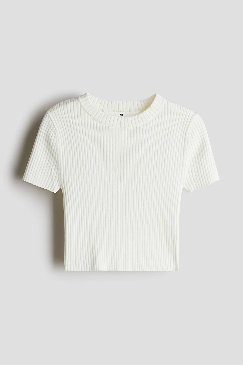 Haut en tricot côtelé