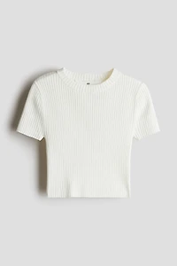 Haut en tricot côtelé