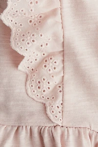 Ruffle-Trimmed Cotton Dress