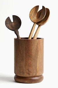 Mango Wood Utensil Holder