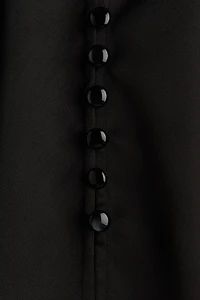 Open-Back Satin Blouse