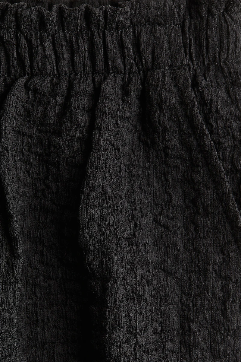 Crinkled Jersey Shorts