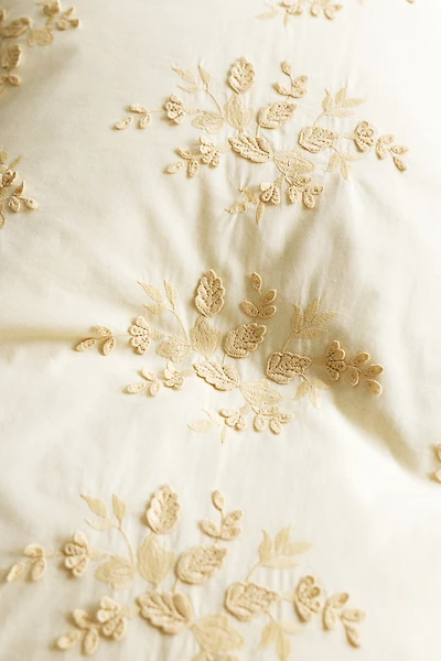 Embroidered-Detail Cotton Pillowcase