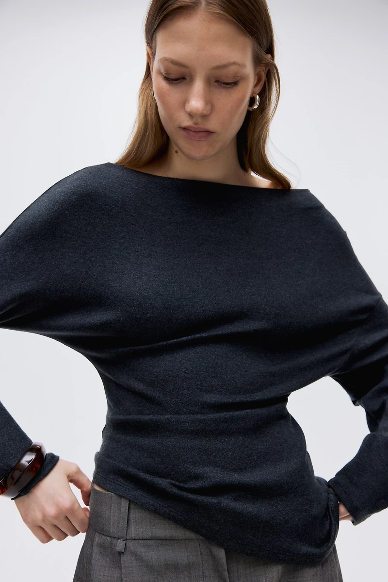 Haut asymétrique en jersey