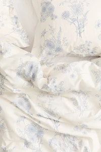 Cotton sateen double duvet cover set
