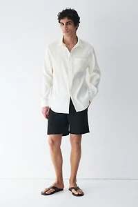 Easy Care Regular-Fit Linen-Blend Shirt