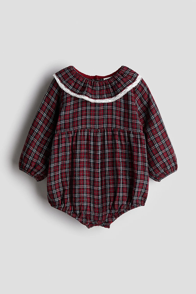 Barboteuse en mousseline de coton