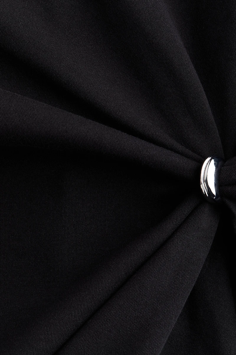 Draped-Detail Asymmetric Top