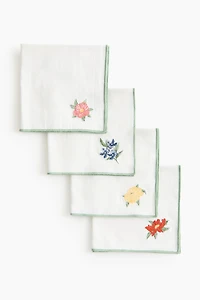4-pack Embroidered Napkins