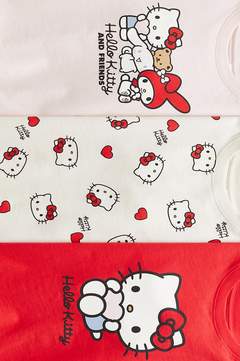 3-pack Printed Jersey Tops