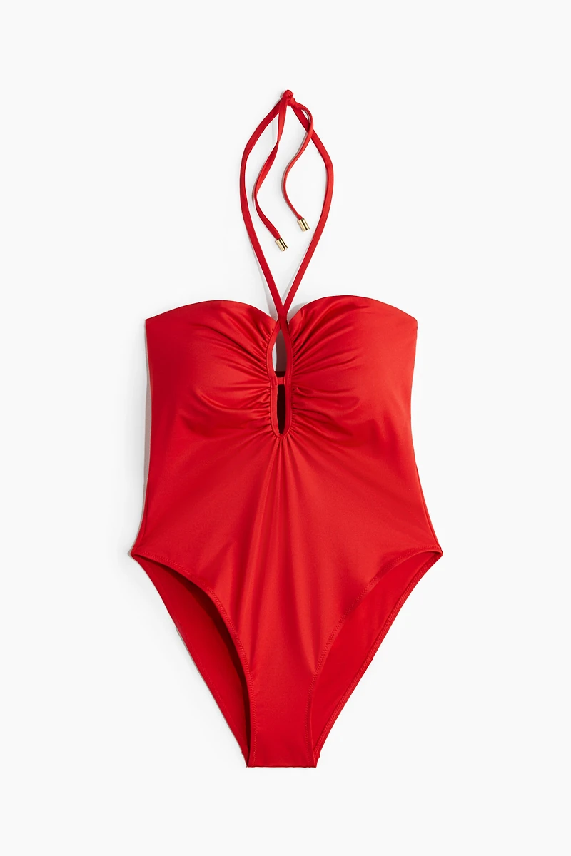 Padded-Cup Halterneck Swimsuit