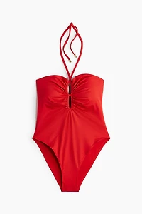 Padded-Cup Halterneck Swimsuit