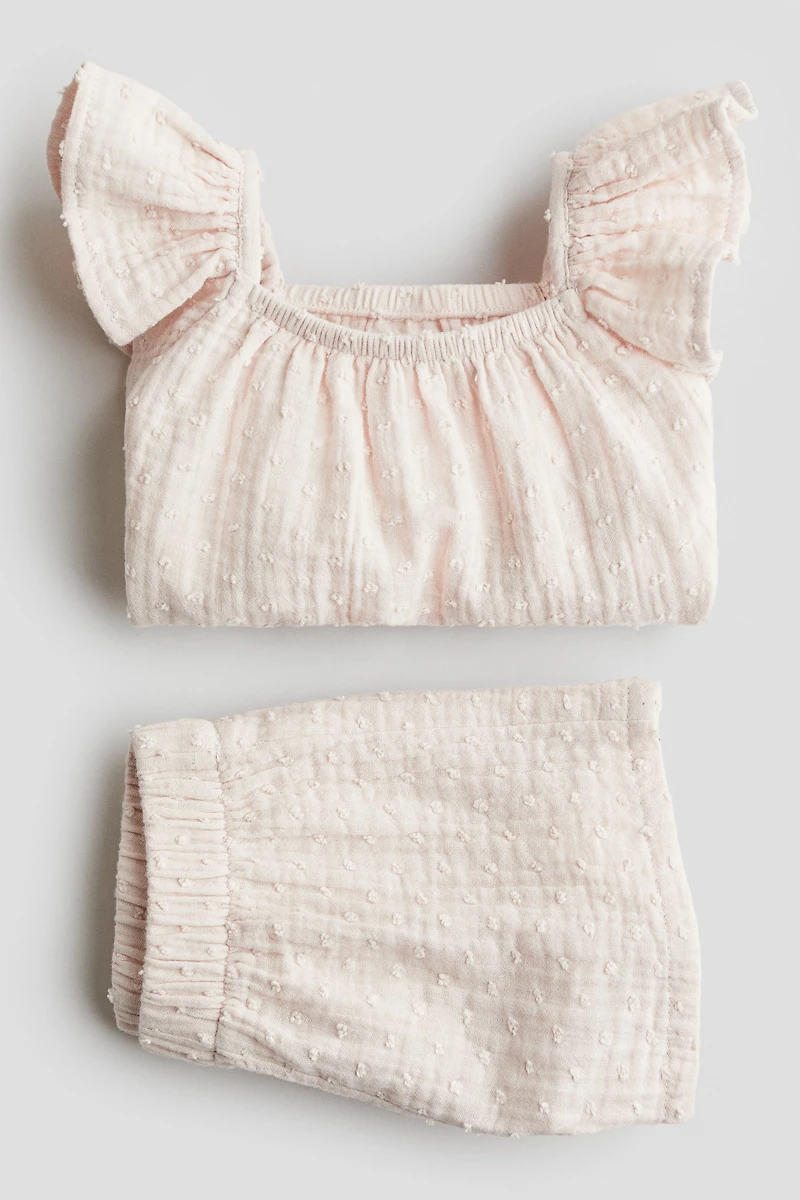 2-Piece Plumeti Muslin Set