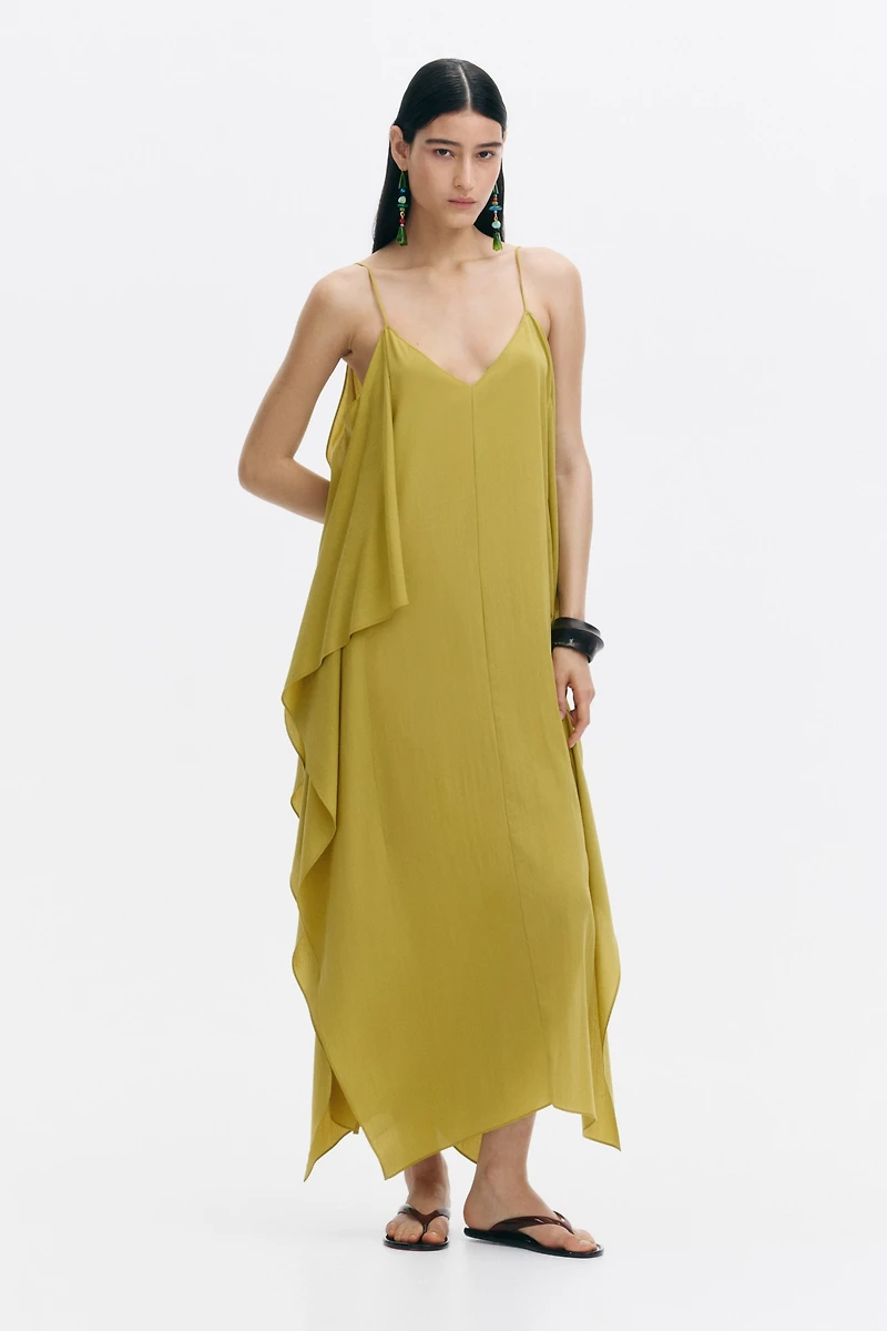 Robe en crêpe à effet drapé