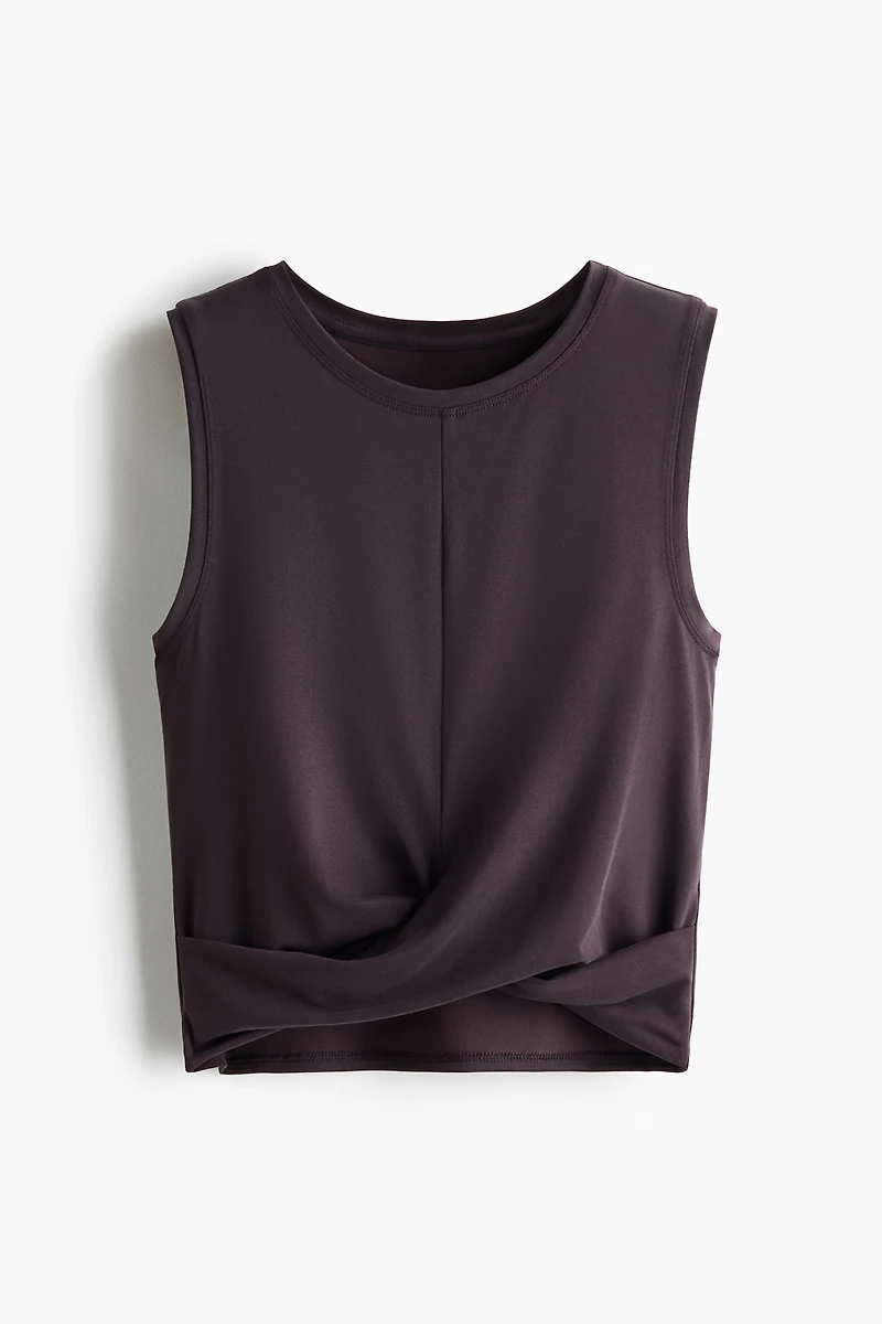 Slim-Fit Twist-Detail Sports Tank Top