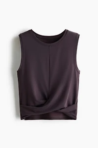 Slim-Fit Twist-Detail Sports Tank Top