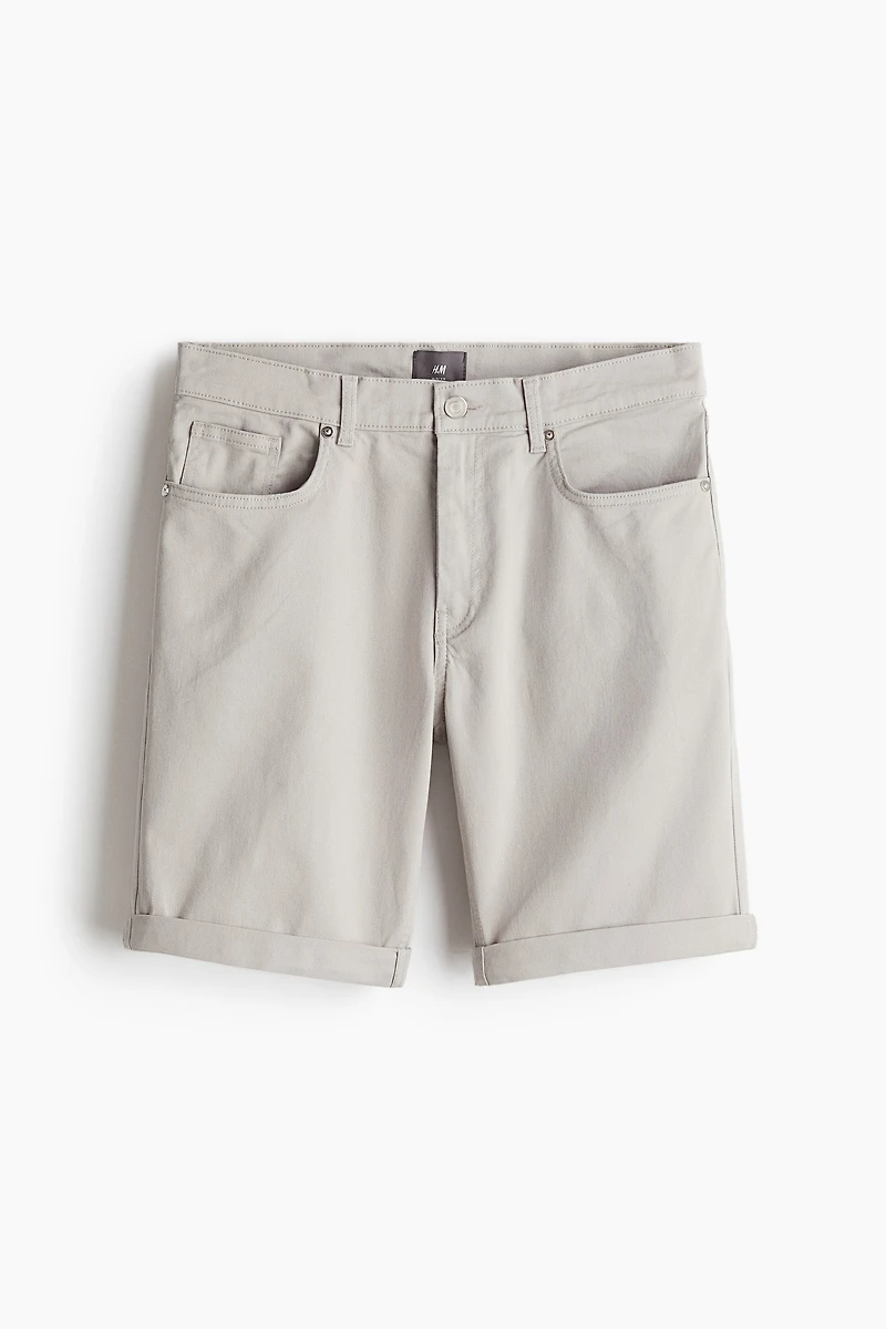 Short Coupe amincie en tissu croisé de coton