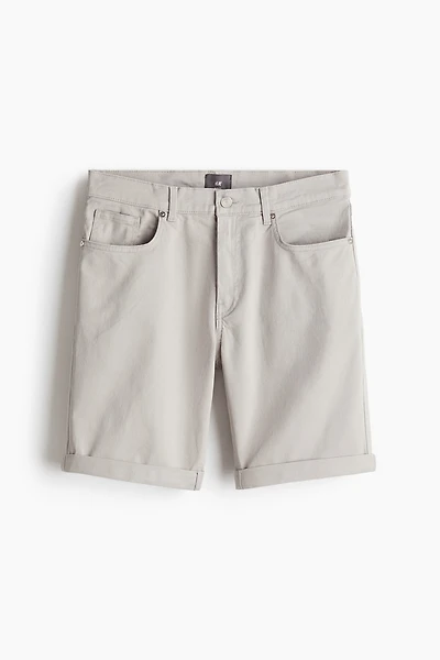 Short Coupe amincie en tissu croisé de coton
