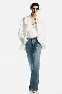 Wide-Leg Regular Waist Jeans