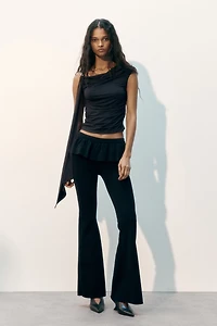 Ruffle-Trimmed Pants