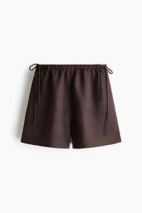 Drawstring-Detail Linen-Blend Shorts
