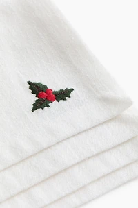 Lot de 4 sous-verres brodés