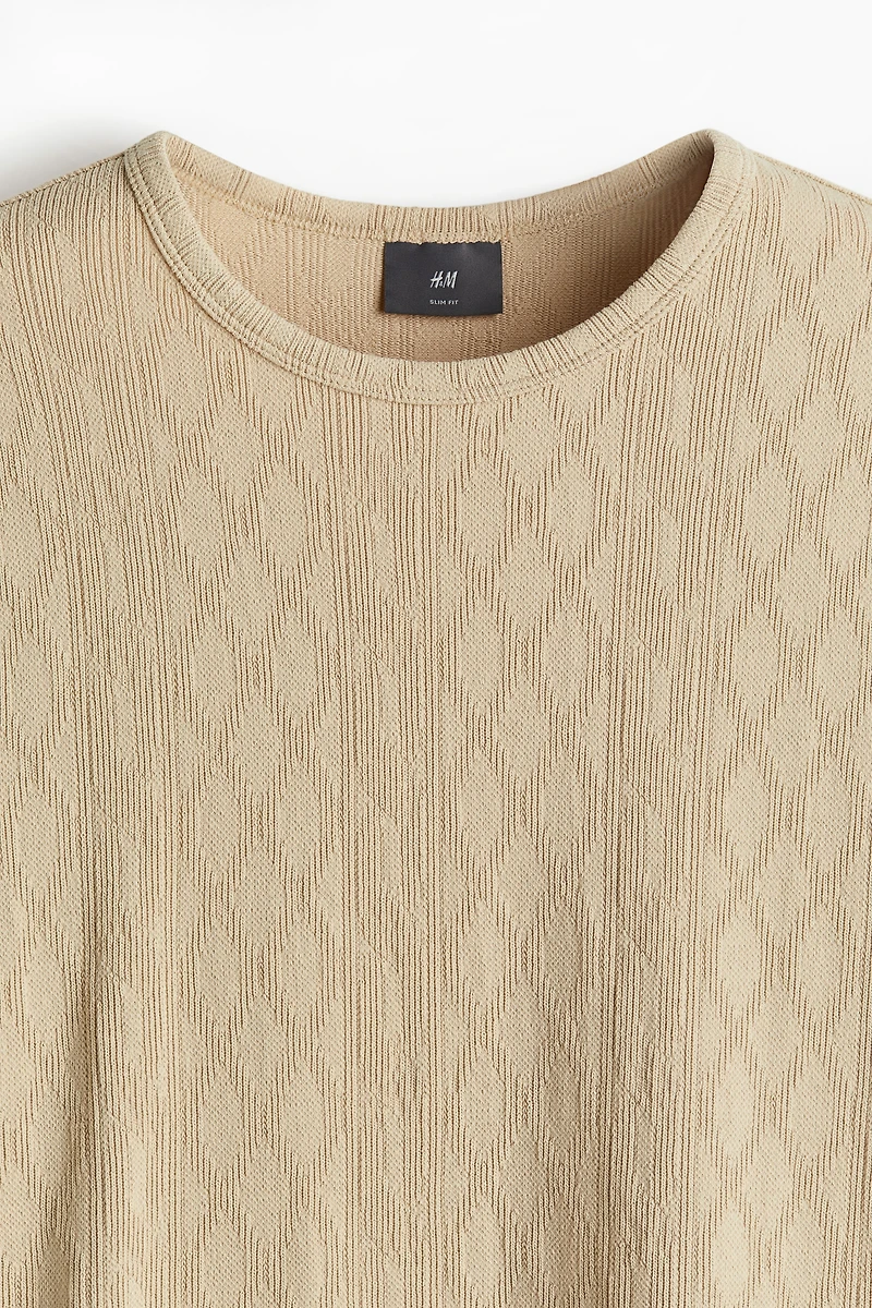 T-shirt texturé près du corps