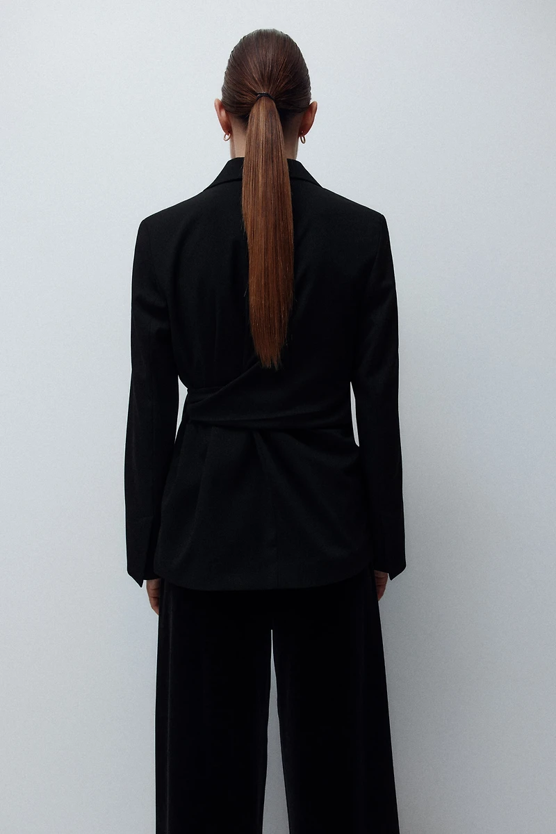 MAMA Tie-Belt Blouse