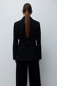 MAMA Tie-Belt Blouse