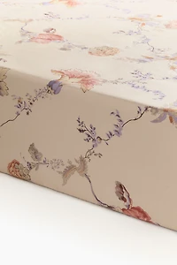 Patterned Satin Fitted Sheet