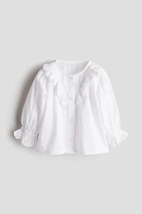 Blouse volantée en coton