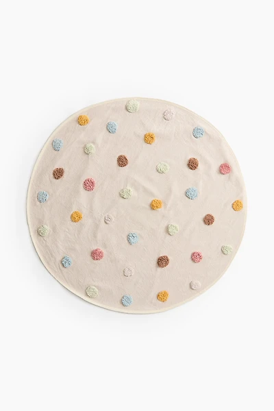 Cotton Rug with Tufted Dots