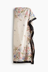 Draped-Panel Bandeau Dress