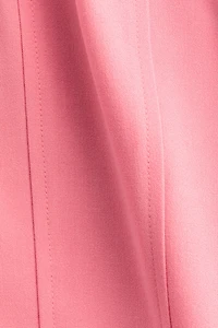 Flared-Skirt Tie-Detail Dress