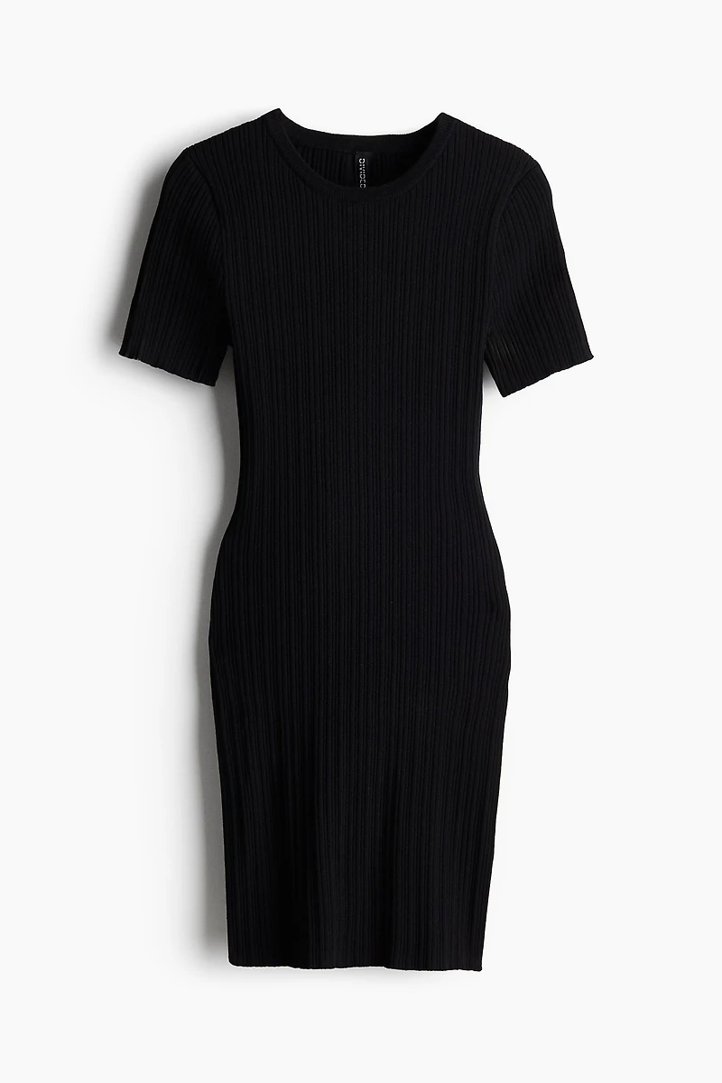 Rib-Knit Bodycon Dress