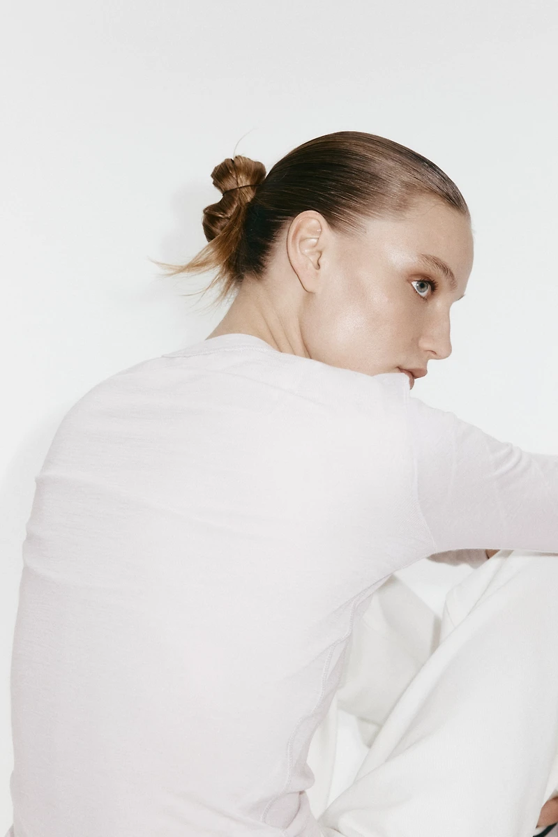 Haut en tricot de laine fin