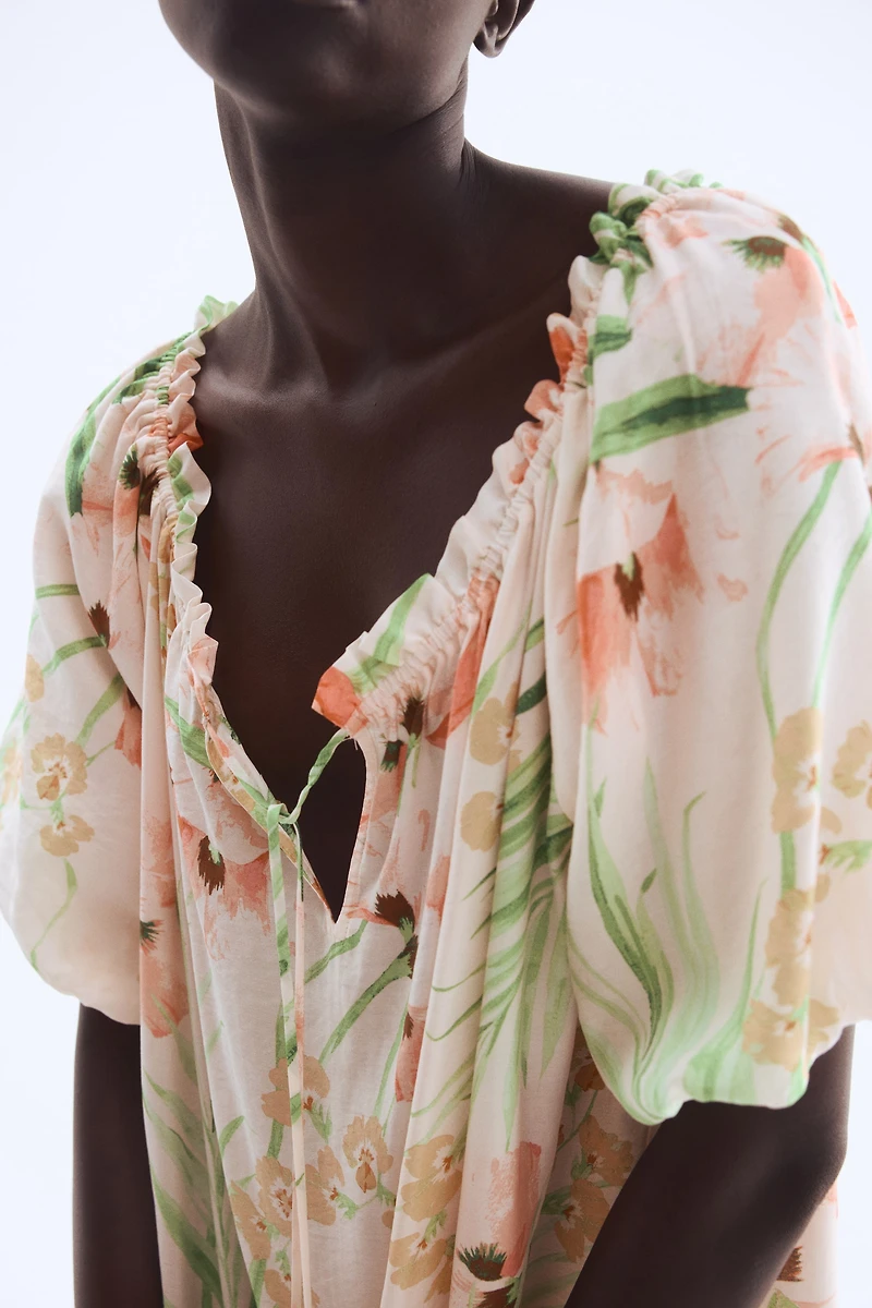 Drawstring-Detail Dress