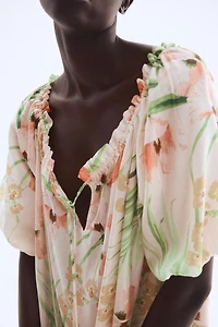 Drawstring-Detail Dress
