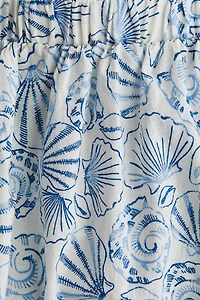 Lacing-detail cotton blouse