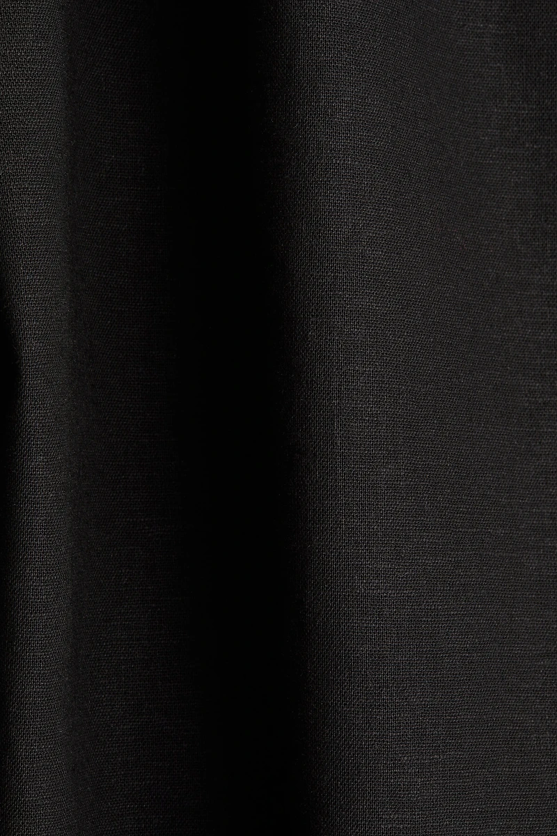 Linen-Blend Shift Dress